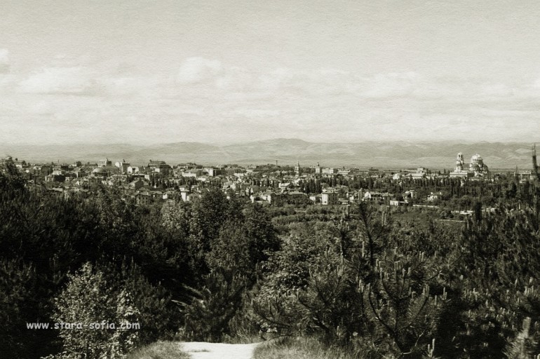 Панорама към София, фотографирана от височината на Лозенец, 1916 г.