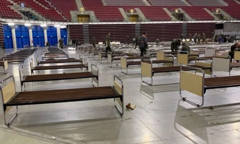 Учение: Зала Арена Армеец като полева болница с 500 легла (СНИМКИ) - Tribune.bg