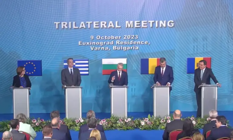 Пресконференция след Тристранната среща България - Гърция - Румъния за