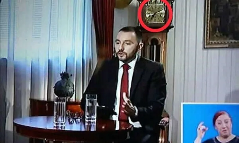 Радев на живо по БТВ? Часовникът отзад показва друго… - Tribune.bg