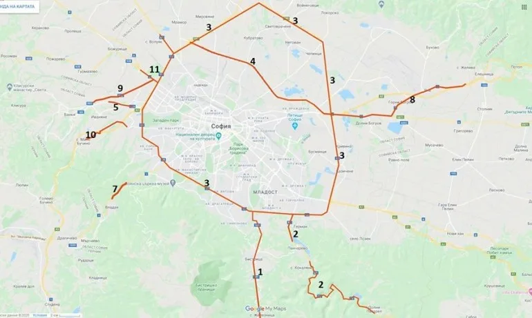 Списък на пътищата до София без винетка - Tribune.bg