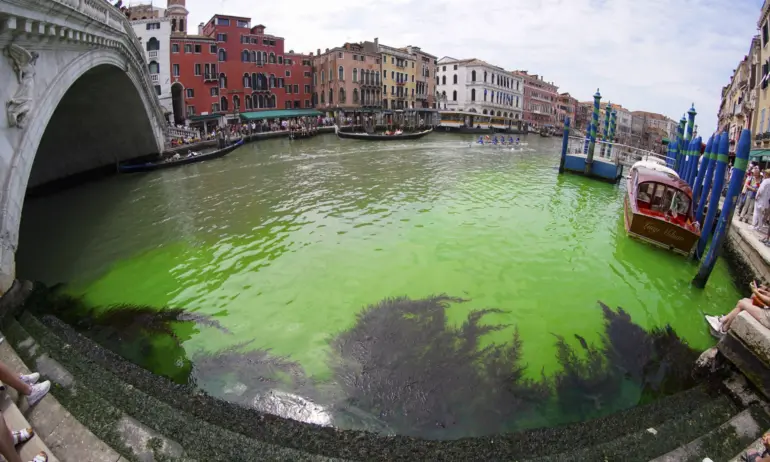 Водата в Канале Гранде на Венеция позеленя - Tribune.bg