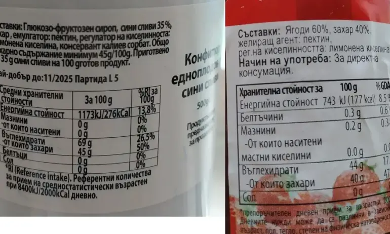 Не може и двете да се продават за „конфитюр“, все едно да продават айран за кисело мляко