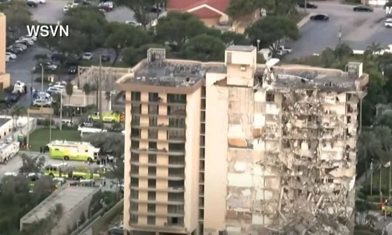 12-етажна жилищна сграда се срути във Флорида, има загинал и ранени (ВИДЕО) - Tribune.bg