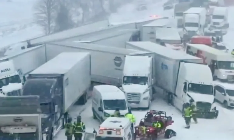 Снежна буря в САЩ причини катастрофа със 100 превозни средства - (ВИДЕО) - Tribune.bg