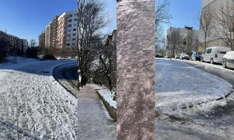 Ледена епоха в София: Непочистени тротоари и улици, столицата е в бедствено положение - Tribune.bg