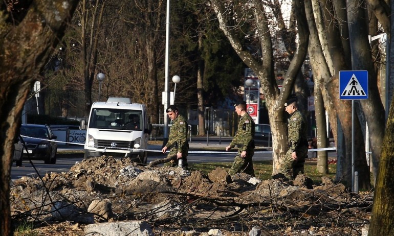 Хърватският премиер посети мястото в Загреб, където падна безпилотен военен