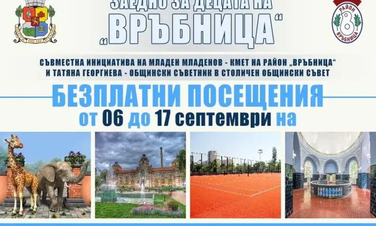 Заедно за децата на Връбница – инициатива за безплатно посещение на 4 интересни места - Tribune.bg