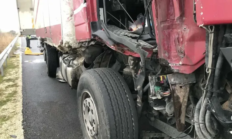 Камион се запали след катастрофа на Е-79 - Tribune.bg