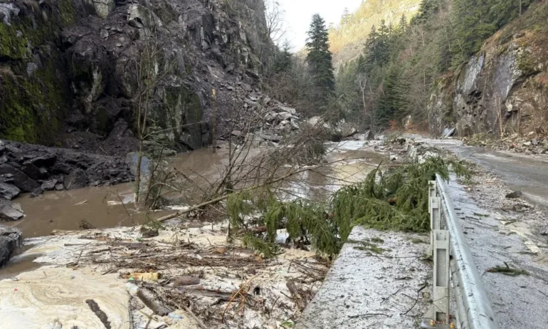 Проливните дъждове затвориха пътя Велинград - Сърница - Tribune.bg