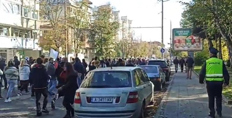 Протестът в Бургас