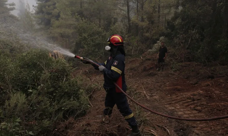 Критична остава обстановката с пожарите на гръцкия остров Евбея - Tribune.bg
