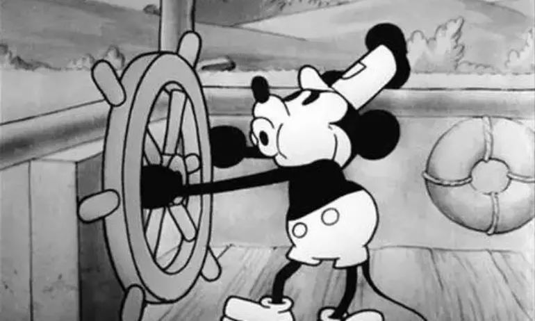 Steamboat Willie, късометражен филм от 1928 г. с ранни версии