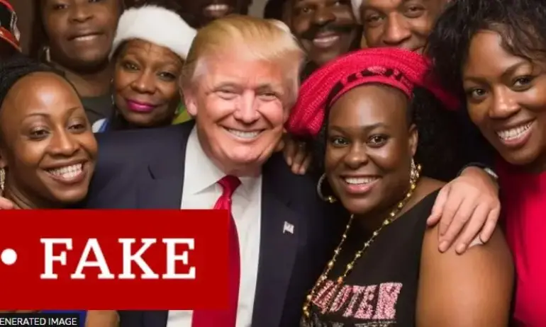 Фейк снимки на Тръмп, създадени с Изкуствен интелект, целят да привлекат чернокожи избиратели - Tribune.bg