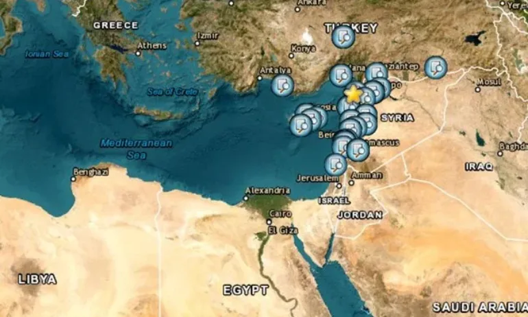 Земетресение от 6,4 по Рихтер на границата между Турция и Сирия - Tribune.bg