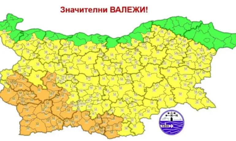 Дъжд в цялата страна, на места придружен с гръмотевици и градушки - Tribune.bg