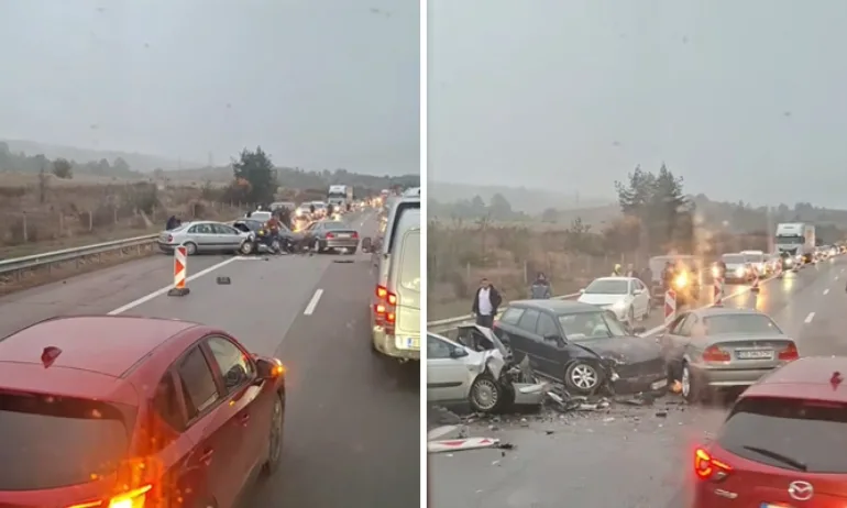 Верижна катастрофа на АМ Тракия край Вакарел (ОБНОВЕНА) - Tribune.bg