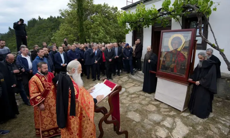 Главчев и българската делегация участваха в празника на  манастира „Св. Георги Зограф“  в Света гора