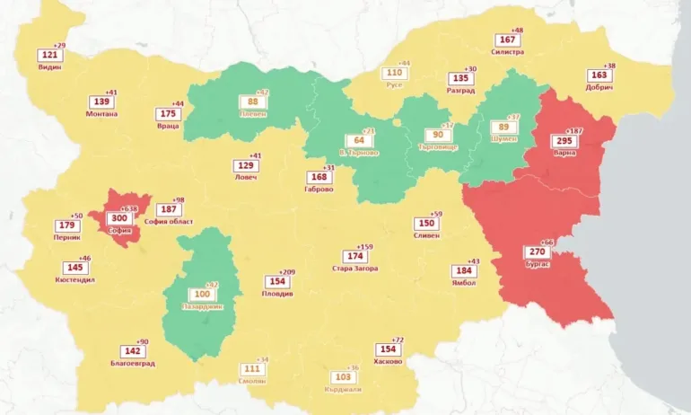 Още пет области преминават в жълтата COVID зона - Tribune.bg