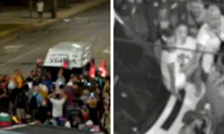 Кадри от буса на майките – протестиращи ги обграждат, полицията се намесва да им помогне - Tribune.bg