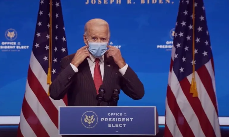 Байдън поиска от американците да носят маски през първите 100 дни от неговото управление - Tribune.bg