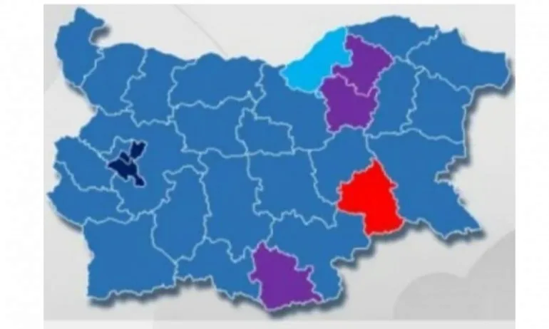 Така изглежда картата на България с победителите от изборите - Tribune.bg