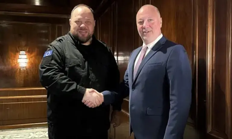 Желязков се срещна с председателя на Върховната рада на Украйна: България осъжда безмилостния руски терор с ракети и дронове - Tribune.bg