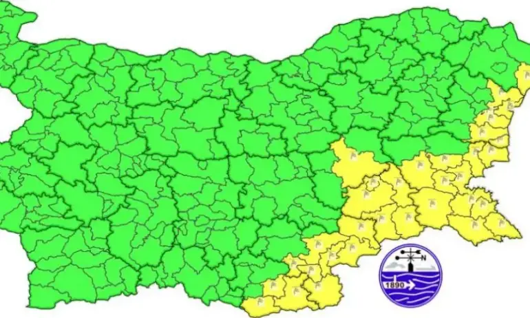 Жълт код за силен вятър в 7 области - Tribune.bg