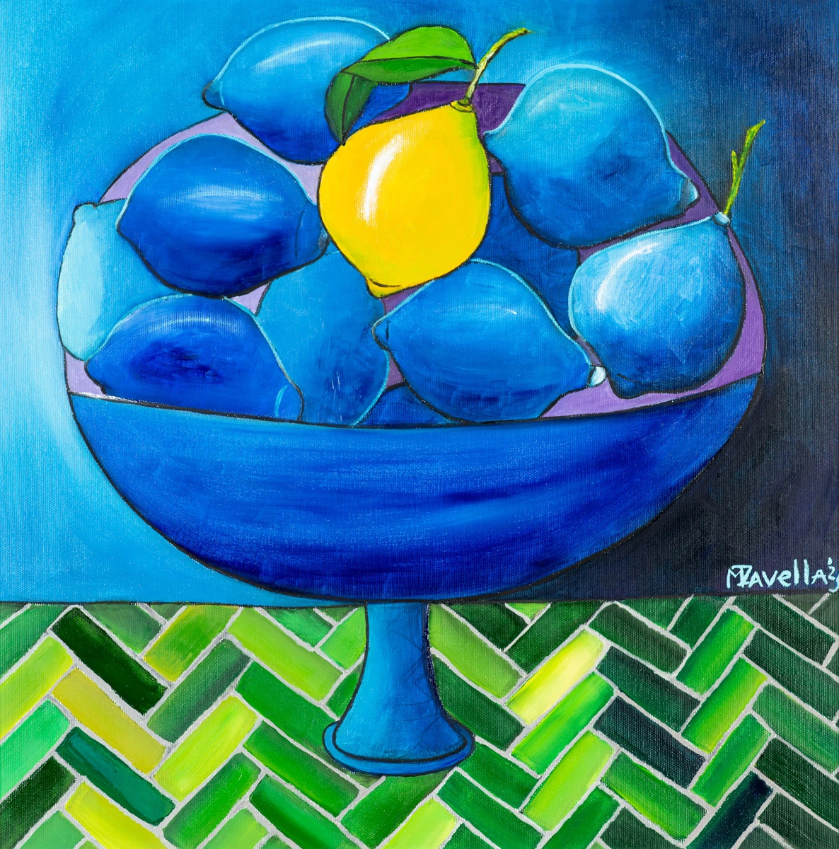 Макдонна-Мосхо Тзавелла, „Натюрморт с лимони”