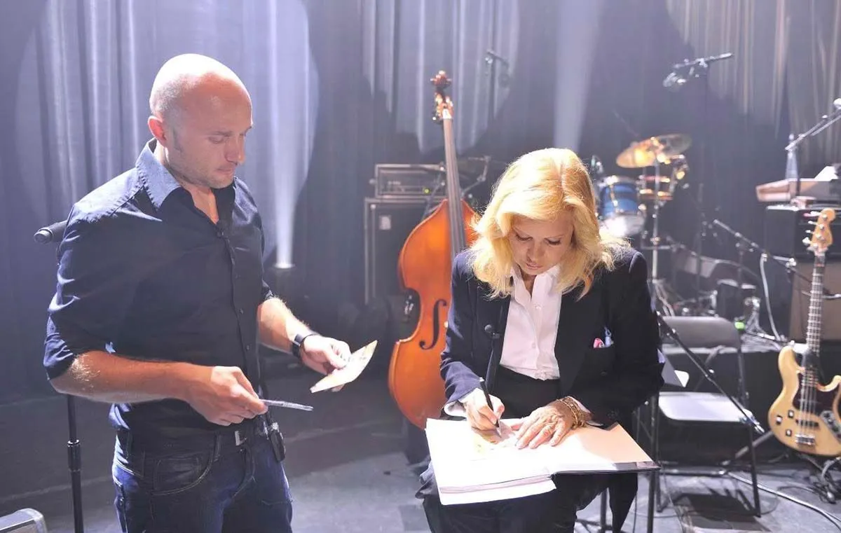 Документален филм „От любов“ на Георги Тошев, фото: Sylvie Vartan / Cinelibri - работен момент