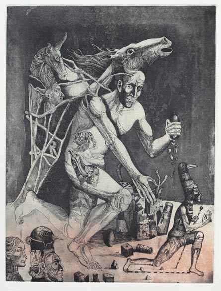 Стоимен Стоилов, Цикъл „Отзвуци“, офорт, 40 x 30 см, 2000