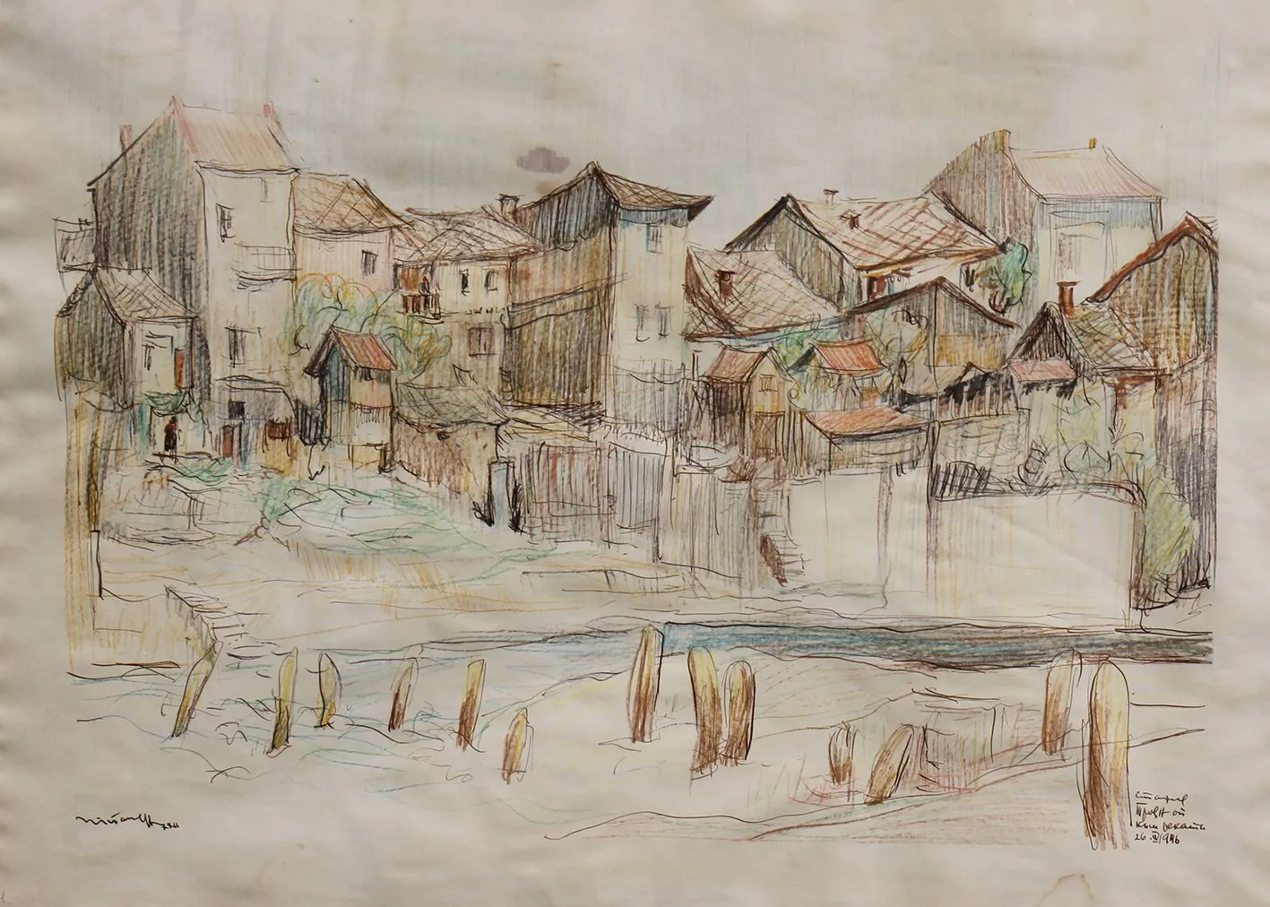Никола Танев, Троян откъм реката
