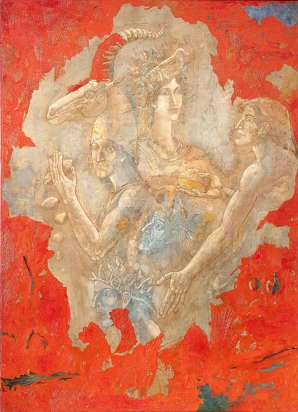 Стоимен Стоилов, Античен мотив, маслени бои, платно,160 х 120 см, 2000