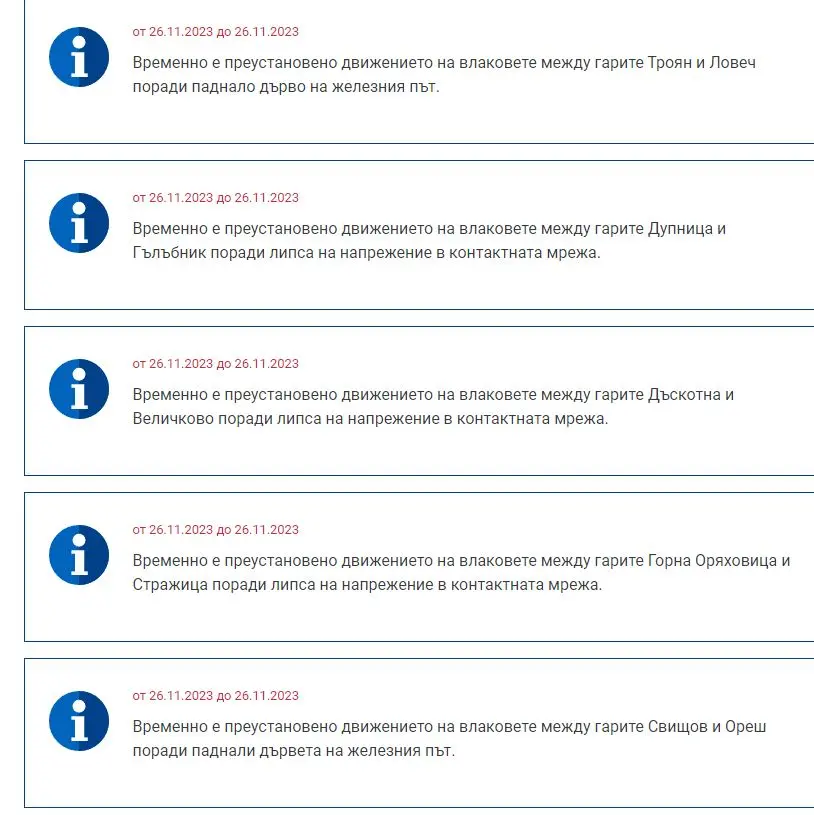 Сайтът на БДЖ