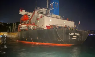 Товарен кораб с 3000 тона царевица от Украйна блокира за часове Босфора