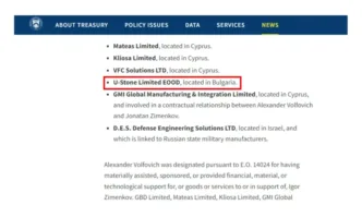 Вашингтон обяви в сряда нови санкции срещу 22 физически и