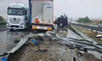 Тежък пътен инцидент стана днес на 16 ия километър от автомагистрала