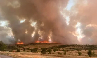 Битката с пожара който в понеделник пламна край няколко села