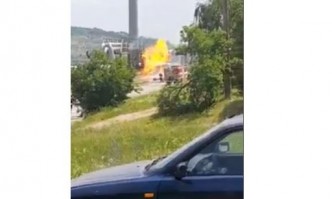 Взрив на газопровод на ключов булевард във Враца (ВИДЕО)