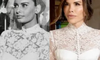 Рокля на София Лорен вдъхновила булчинската рокля на Лорън Санчес