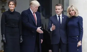 Тръмп за семейство Макрон: Тя се отнася изключително зле с него
