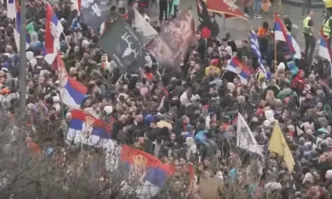 In Belgrade a car drove into a protester crowd injuring