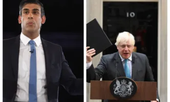 Борис Джонсън и бившият министър на финансите Риши Сунак се