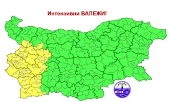 В 7 области е в сила жълт код за валежи и гръмотевици