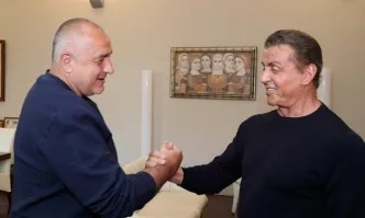 Премиерът Борисов се срещна със Силвестър Сталоун (ВИДЕО)