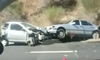 Тежка катастрофа е станала на АМ Тракия край разклона за