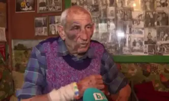 69 годишната нападателка е задържана незабавноВъзрастен мъж е пребит с лопата
