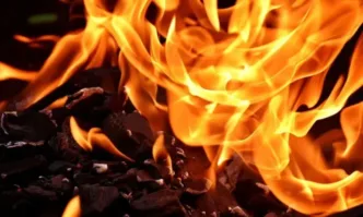 Пожарът между варненските села Бенковски и Здравец община Аврен отново