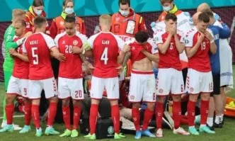 Прекратиха Дания - Финландия заради колабирал футболист