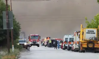 Пожарът в логистичния център на голяма верига хранителни магазини е